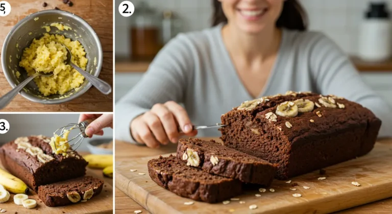Healthy banana bread chocolate no sugar gluten free recipe