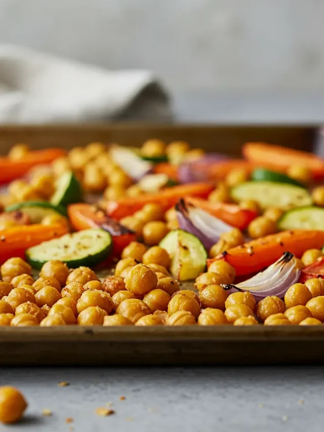 Crispy Chickpea and Vegetable Sheet Pan Dinner