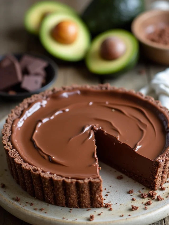 No-Bake Chocolate Avocado Tart